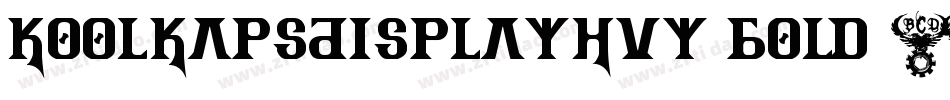 KoolKapsDisplayHvy Bold字体转换